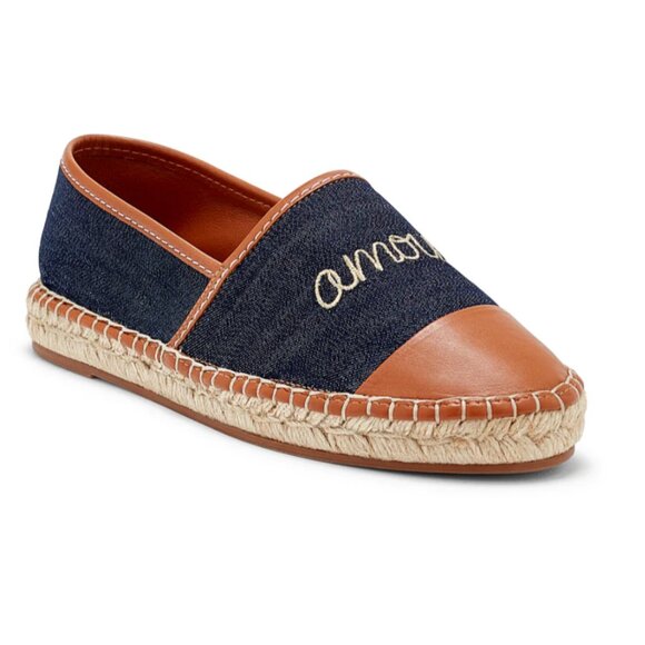 Cinq a Sept Jenna Denim Espadrille Flats European Size 39 / US 8.5 NWOT - Picture 2 of 10